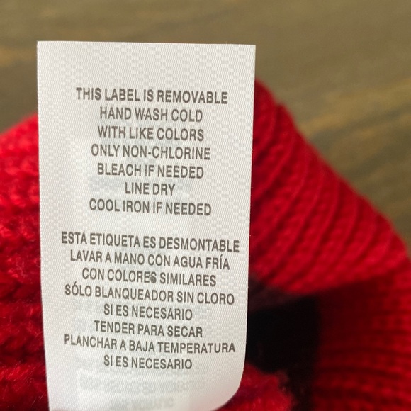 Cat & Jack Kids OSFM Multicolor Red Striped Cozy Beanie - Picture 7 of 7